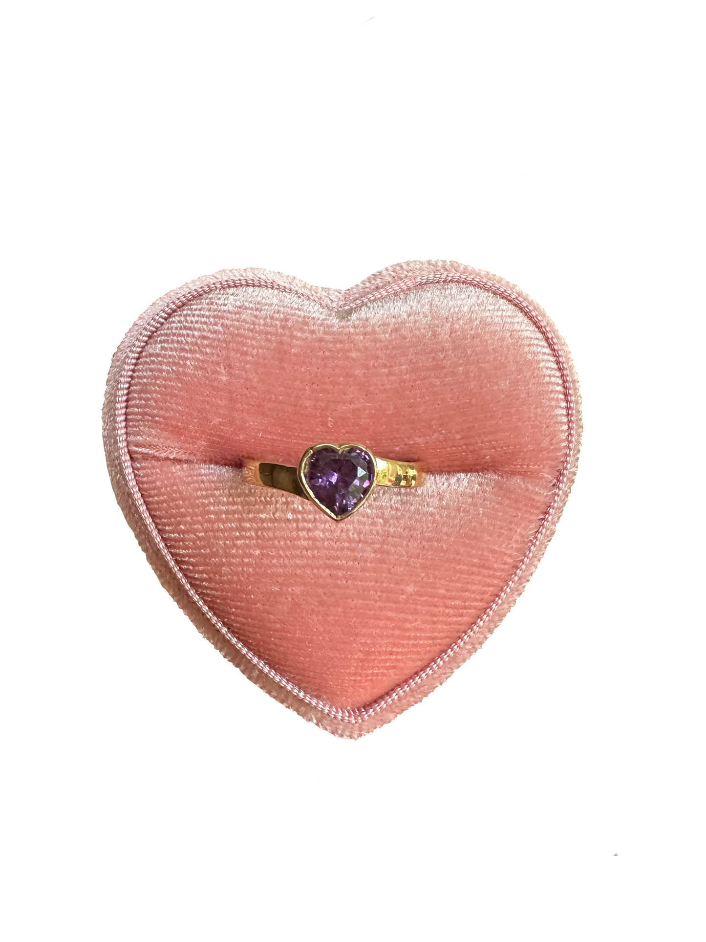 Violet Amora - 18K Gold with Heart Shaped Zircon