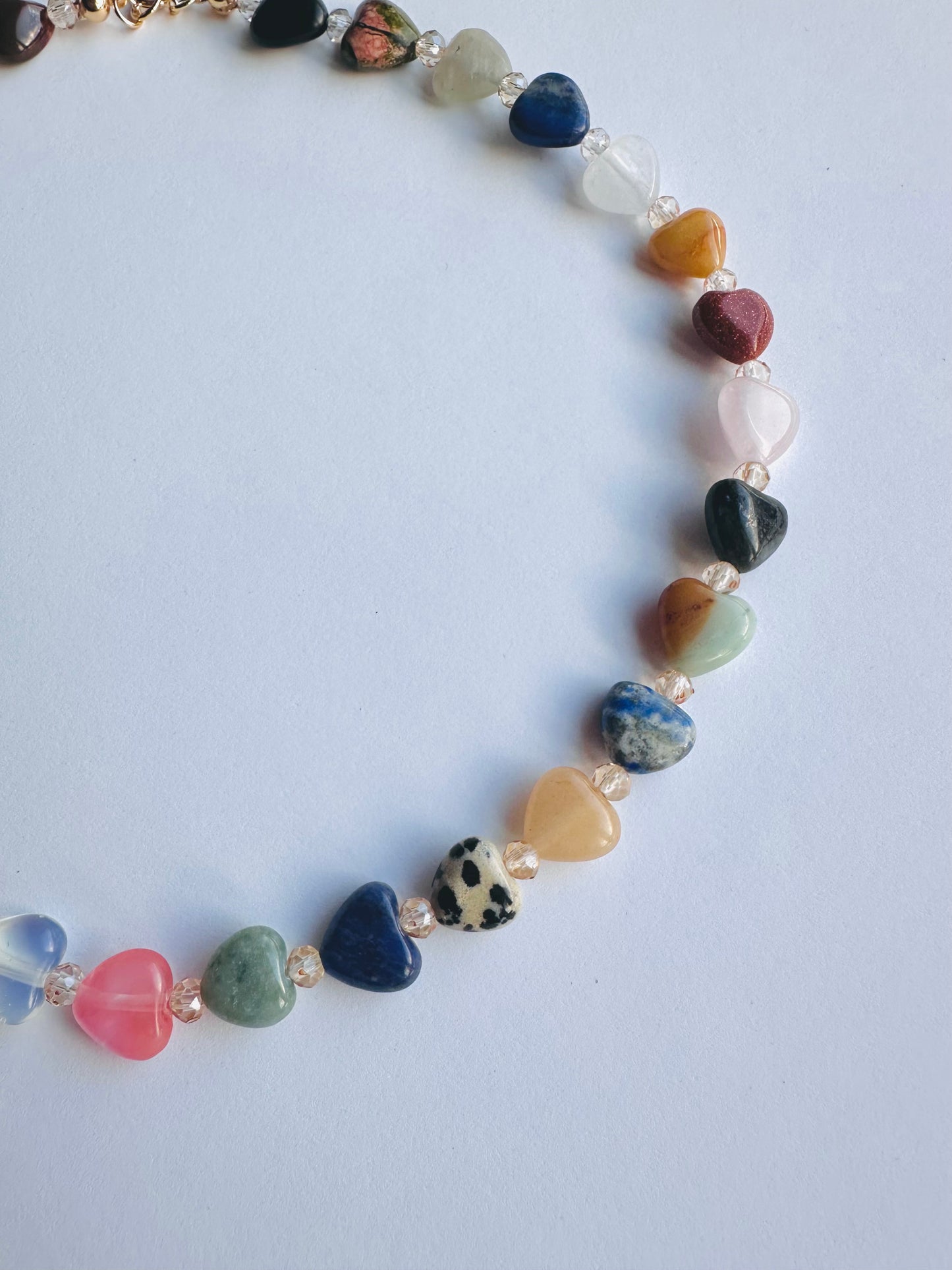 Gemstone Heartbeat Necklace - Mixed Gemstones