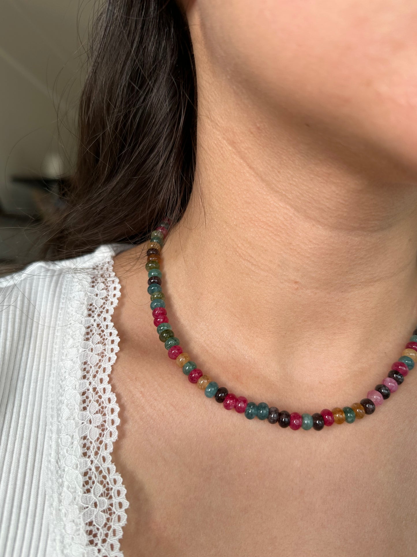 Tango Necklace - Colourful Tourmaline Beads
