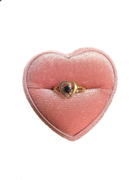 Lovelle - 18k Vintage Gold with a Blue Sapphire