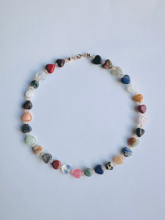 Gemstone Heartbeat Necklace