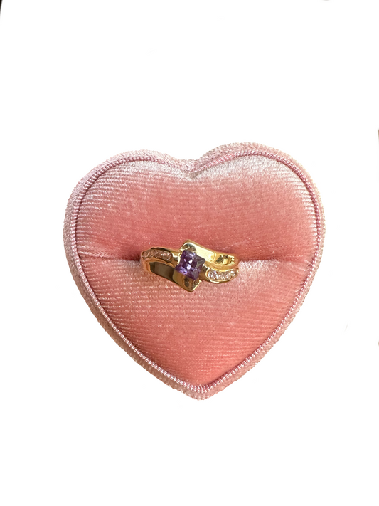 Violetta - 18K Gold with a Purple Zircon