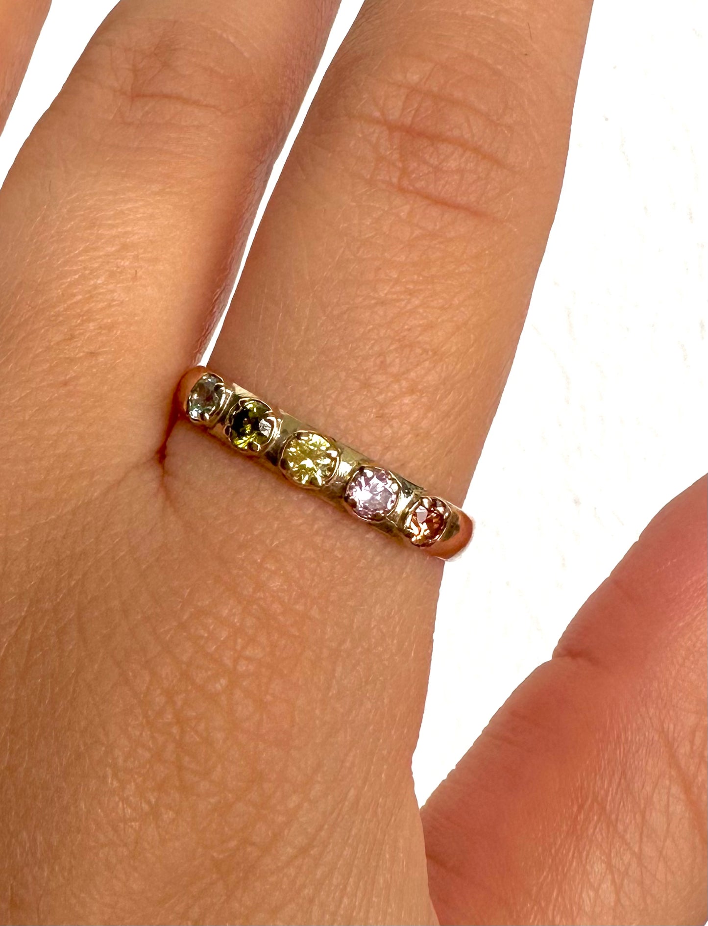 Solara - 14K Vintage Gold with Colourful Sapphires