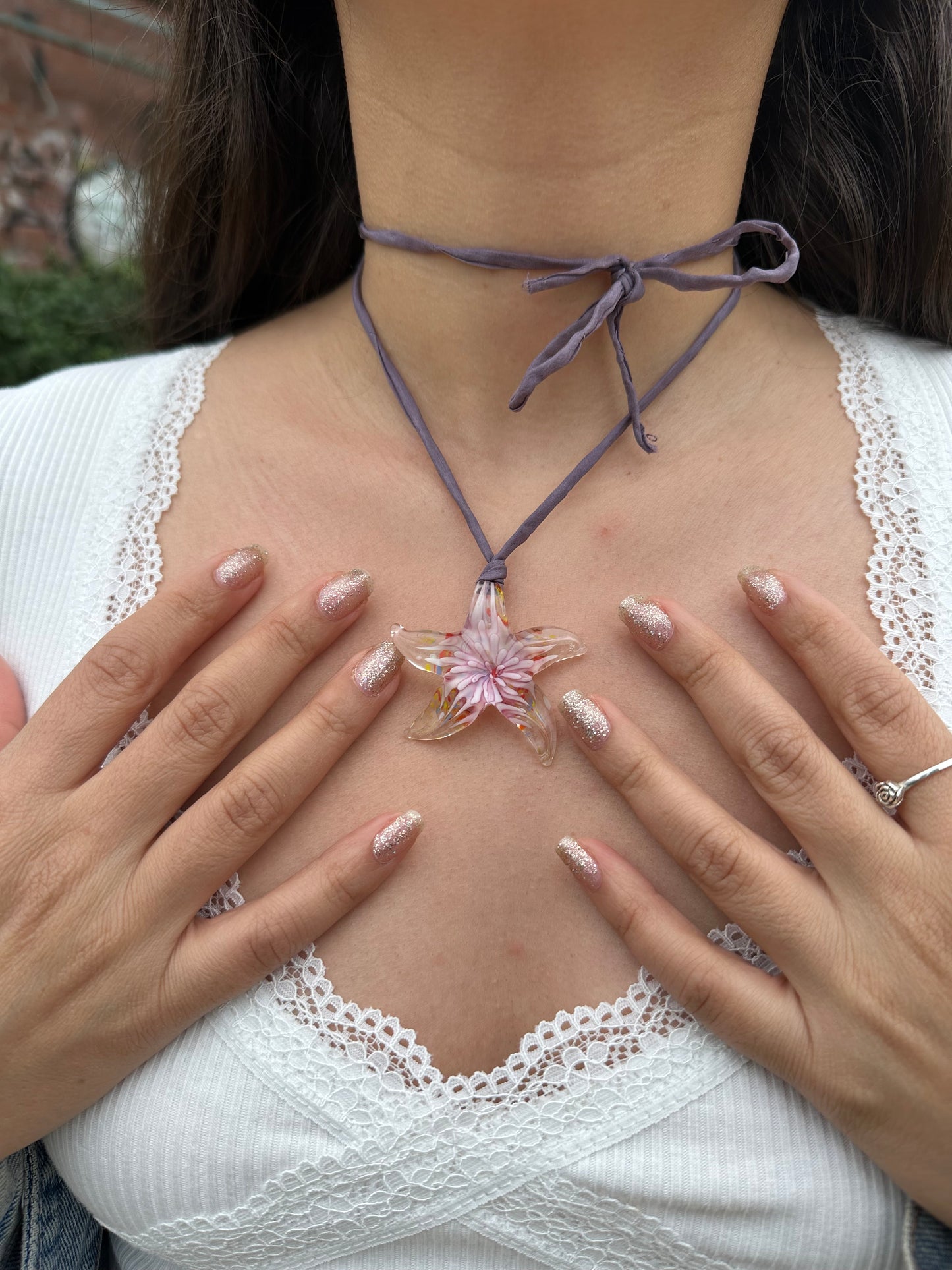 Silken Starfish Necklace